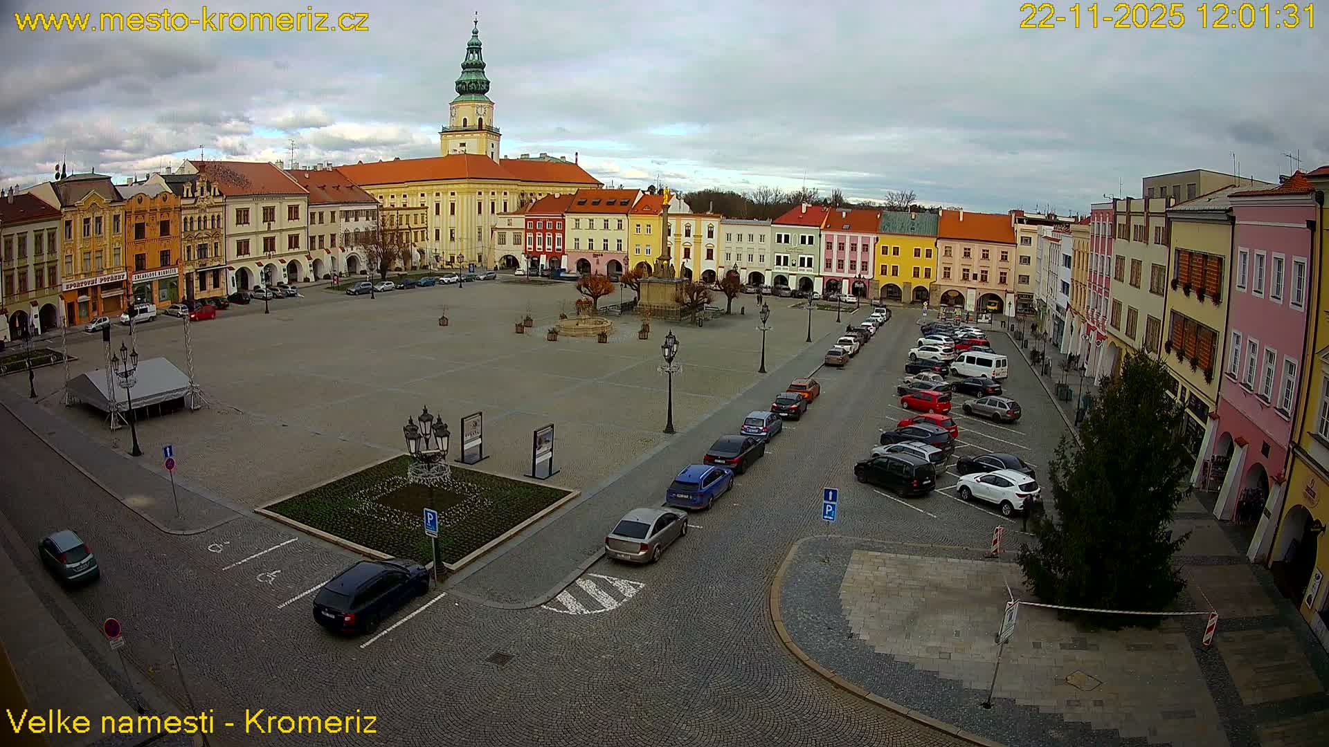 Kroměříž , (Velké náměstí ) Great Square Live Cam - Kromeriz, Zlin, Czechia