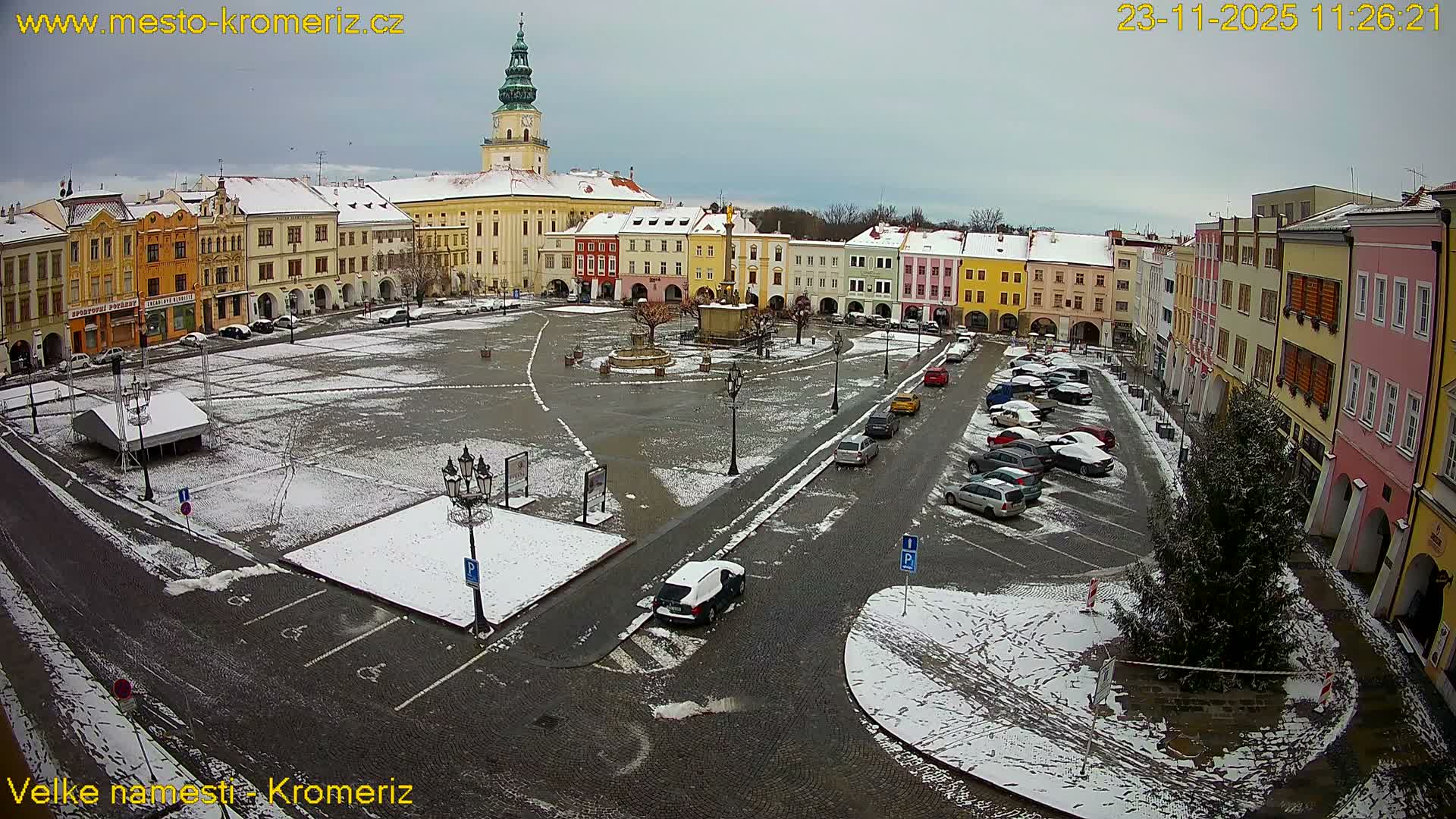 Kroměříž , (Velké náměstí ) Great Square Live Cam - Kromeriz, Zlin, Czechia