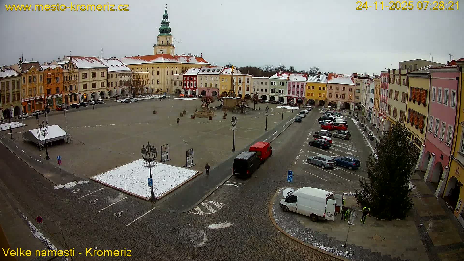 Kroměříž , (Velké náměstí ) Great Square Live Cam - Kromeriz, Zlin, Czechia