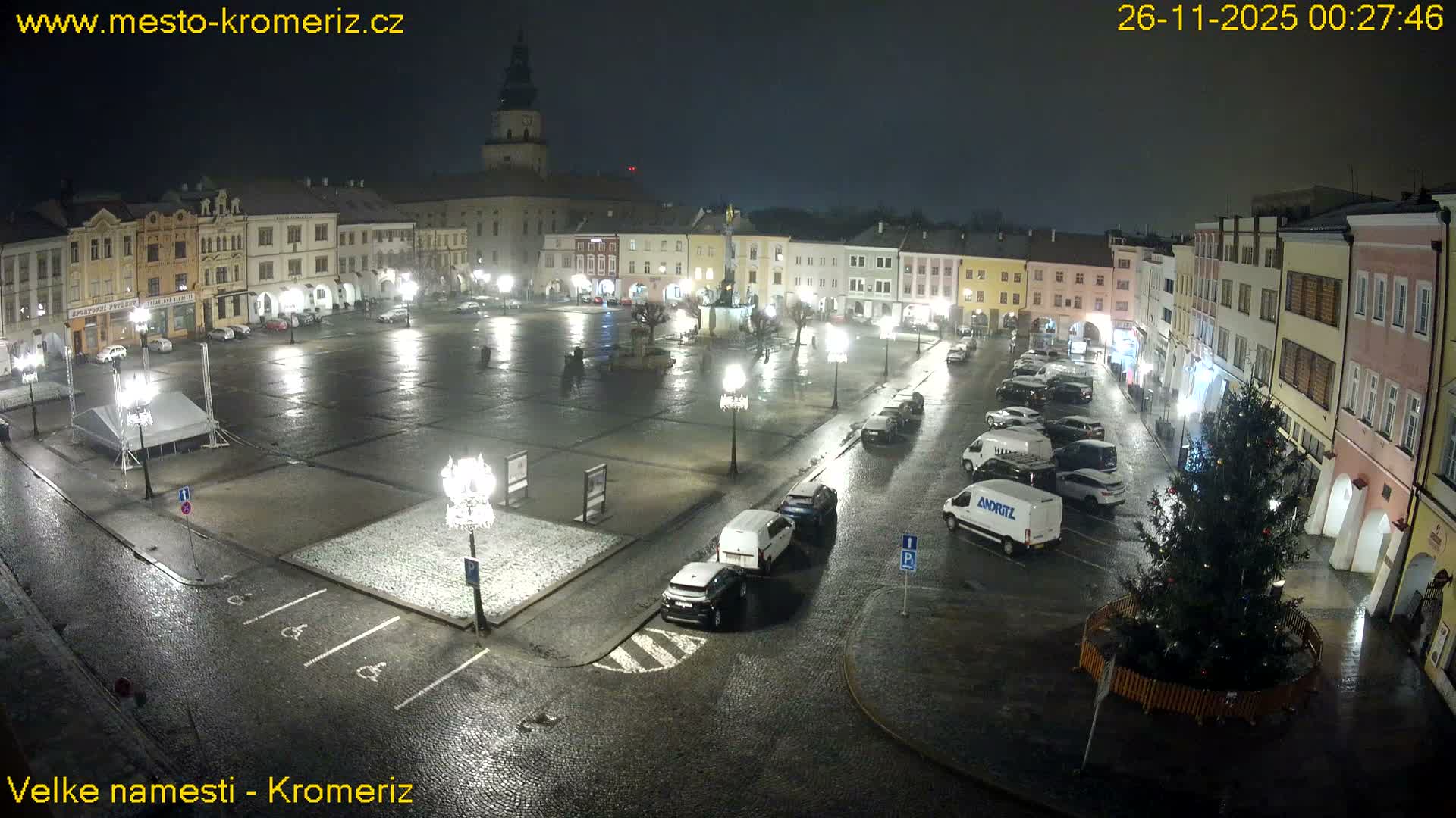 Kroměříž , (Velké náměstí ) Great Square Live Cam - Kromeriz, Zlin, Czechia