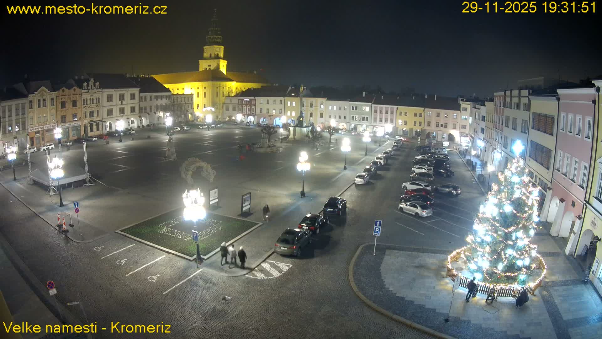 Kroměříž , (Velké náměstí ) Great Square Live Cam - Kromeriz, Zlin, Czechia