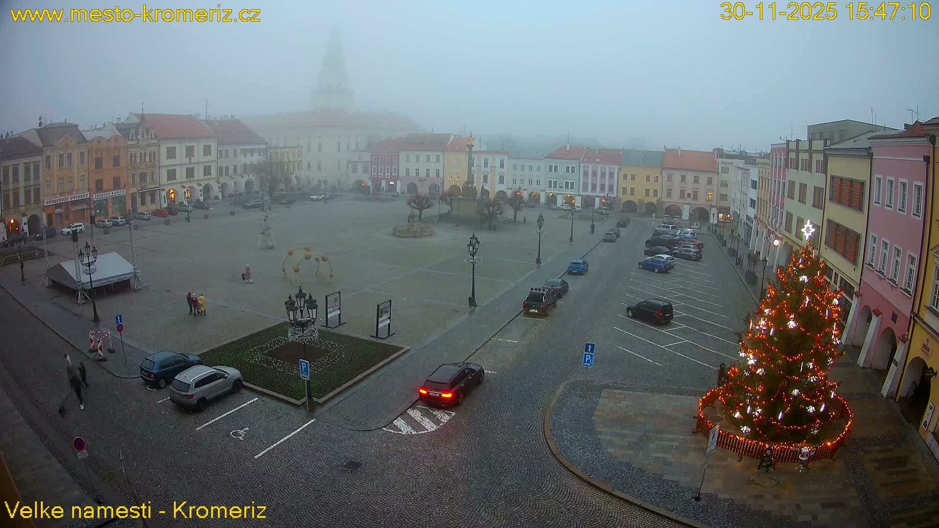 Kroměříž , (Velké náměstí ) Great Square Live Cam - Kromeriz, Zlin, Czechia