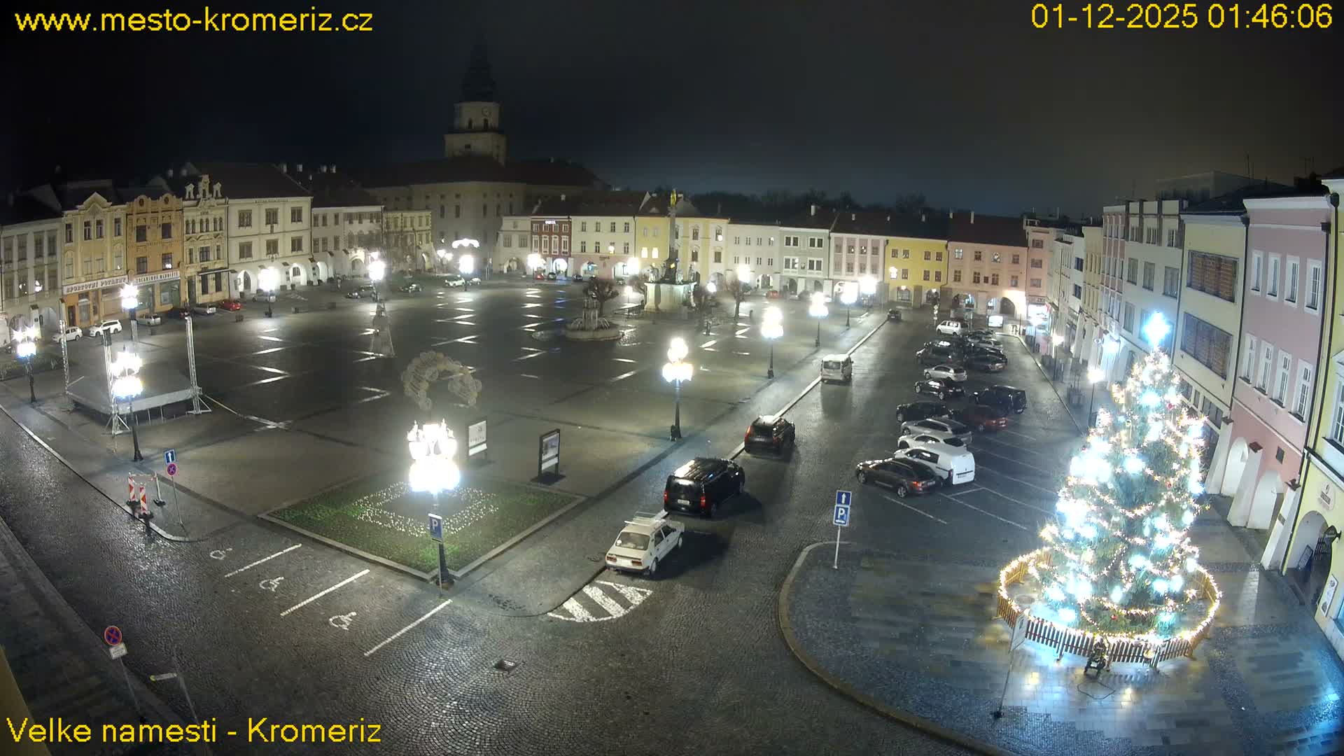 Kroměříž , (Velké náměstí ) Great Square Live Cam - Kromeriz, Zlin, Czechia