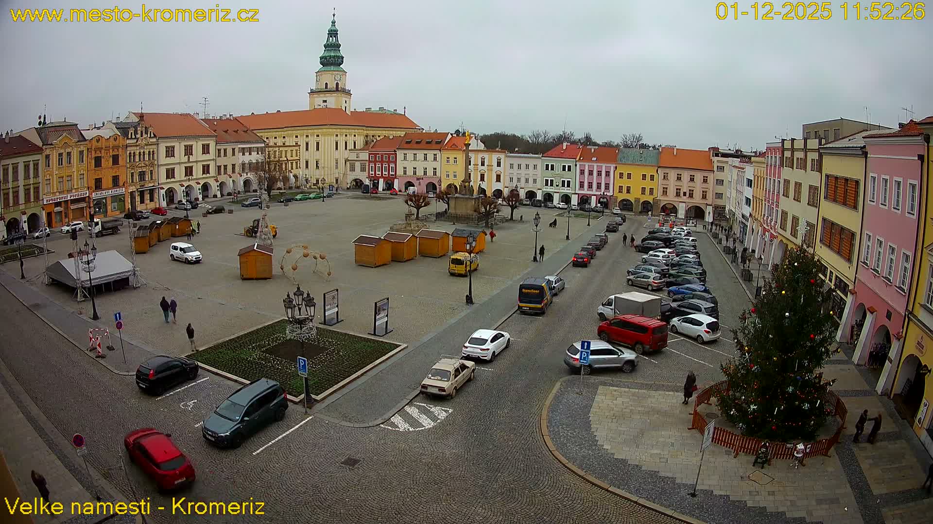 Kroměříž , (Velké náměstí ) Great Square Live Cam - Kromeriz, Zlin, Czechia