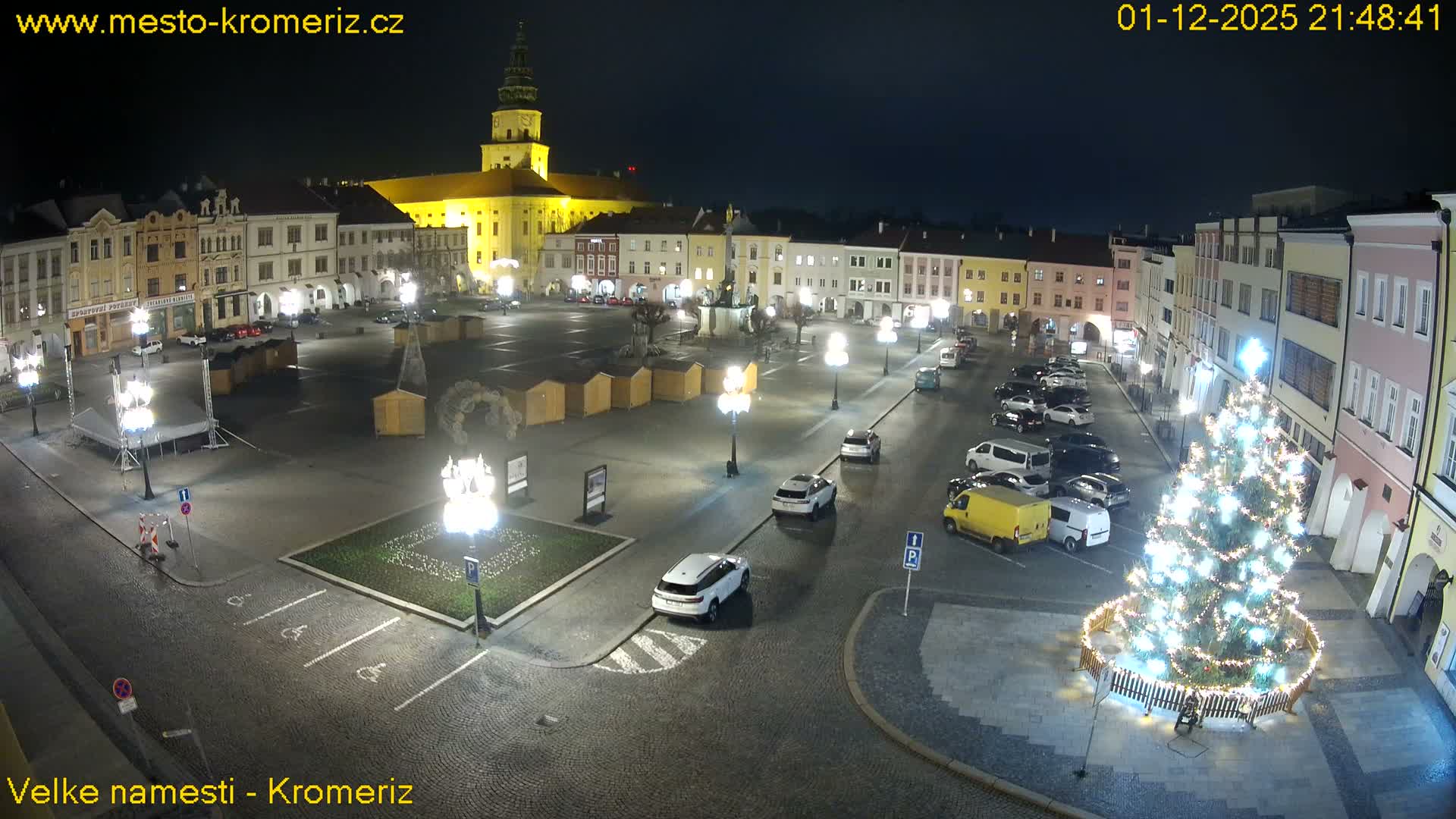 Kroměříž , (Velké náměstí ) Great Square Live Cam - Kromeriz, Zlin, Czechia