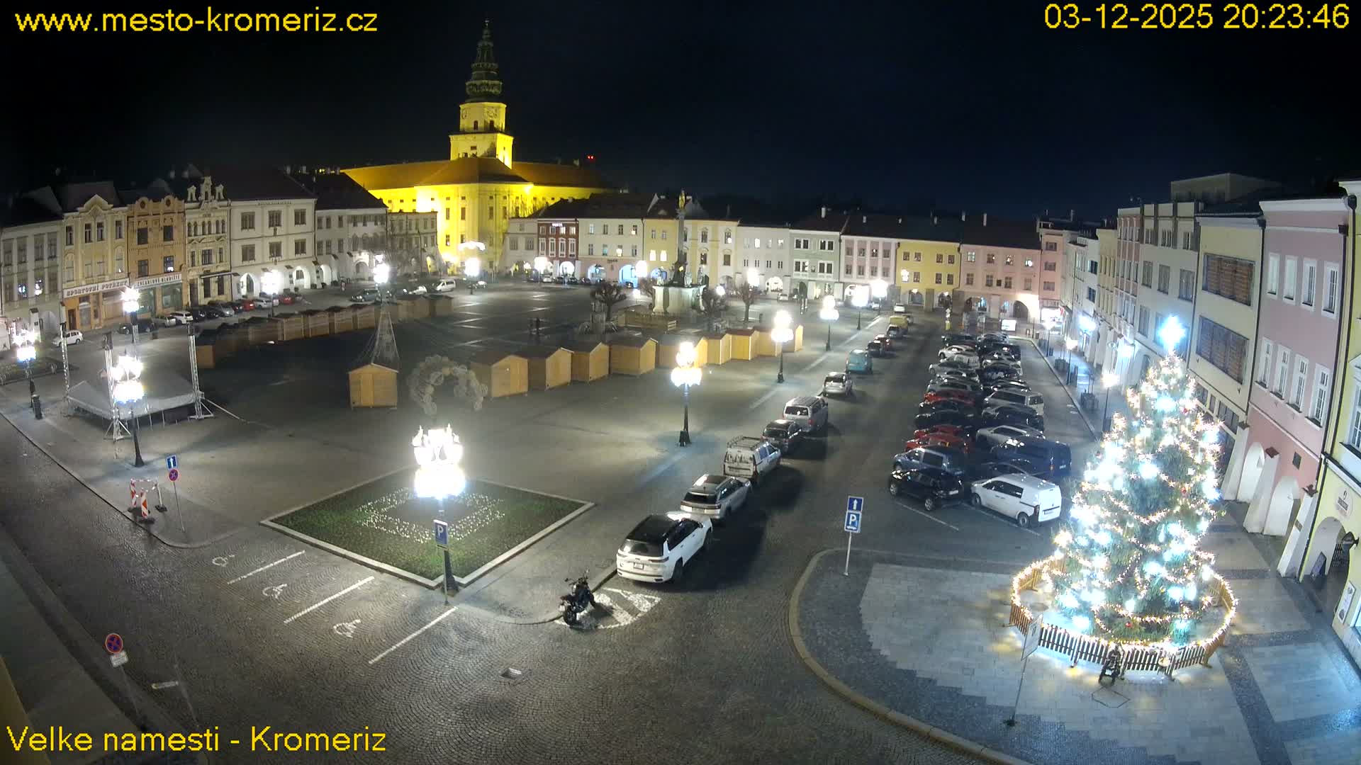 Kroměříž , (Velké náměstí ) Great Square Live Cam - Kromeriz, Zlin, Czechia