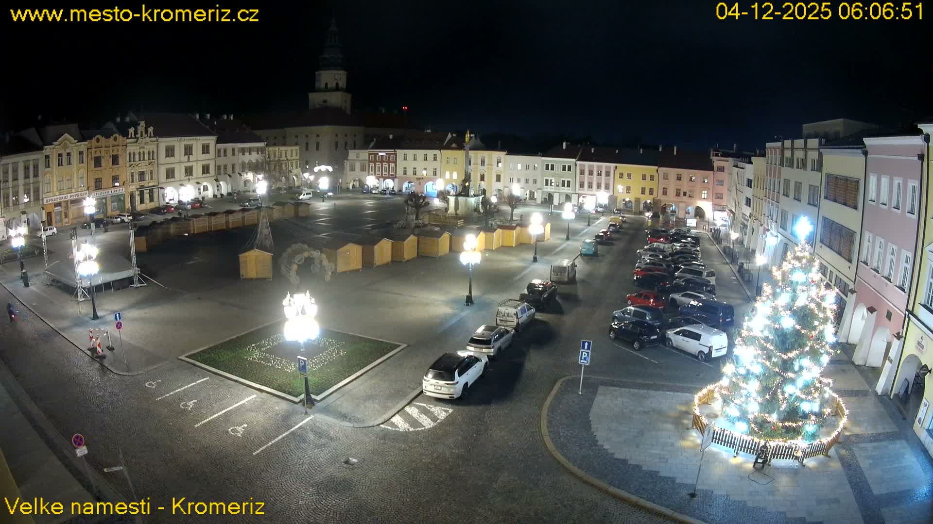 Kroměříž , (Velké náměstí ) Great Square Live Cam - Kromeriz, Zlin, Czechia