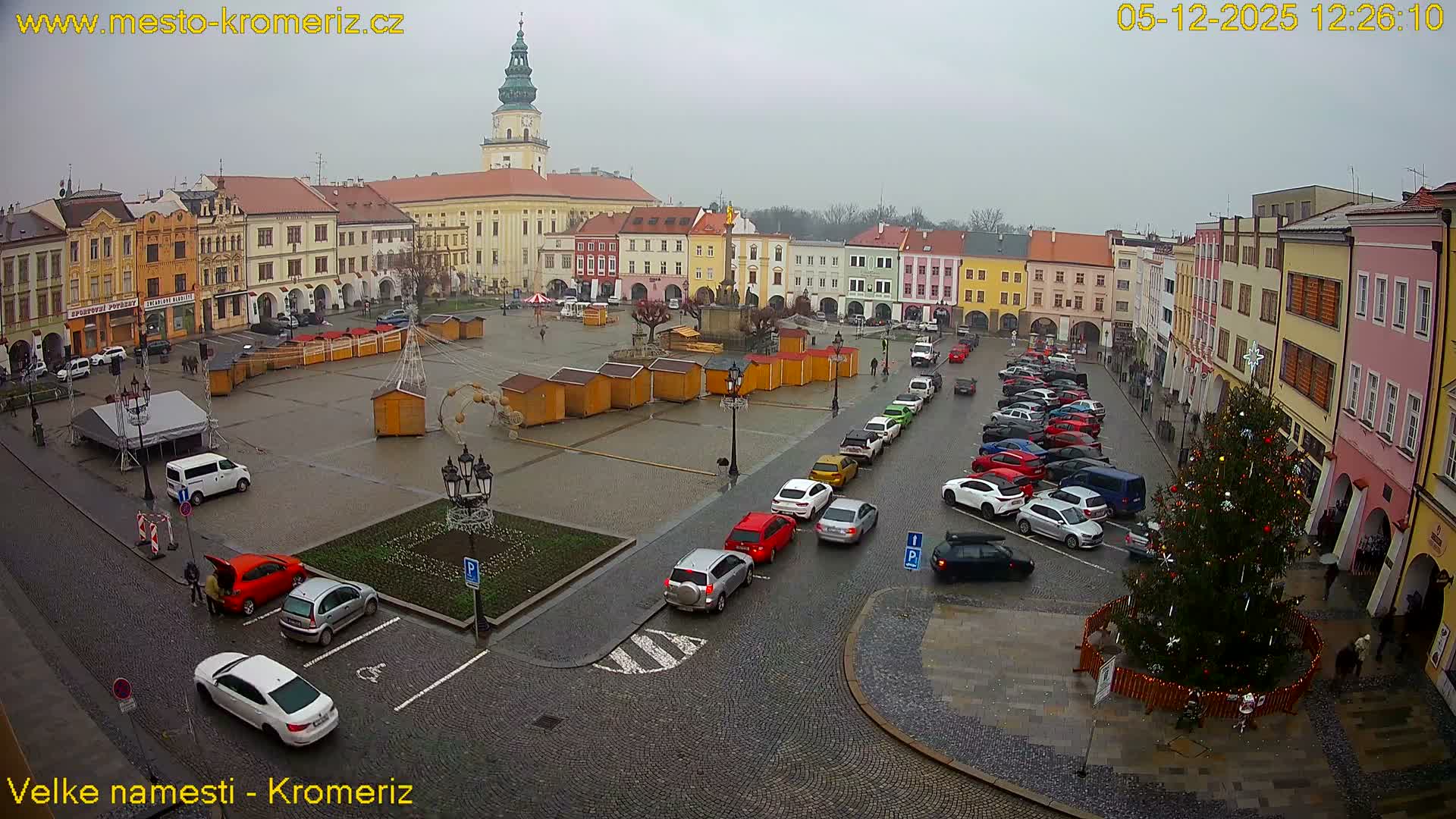 Kroměříž , (Velké náměstí ) Great Square Live Cam - Kromeriz, Zlin, Czechia