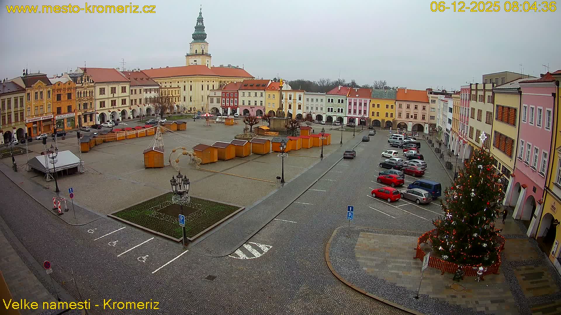 Kroměříž , (Velké náměstí ) Great Square Live Cam - Kromeriz, Zlin, Czechia