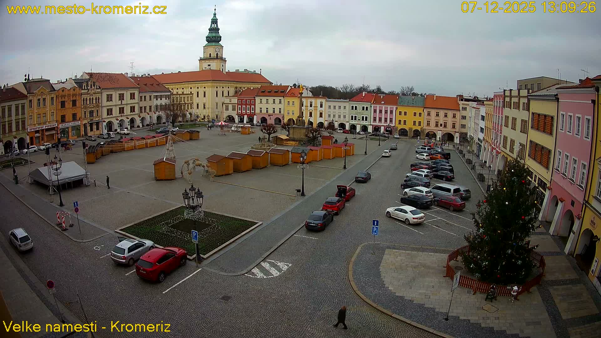 Kroměříž , (Velké náměstí ) Great Square Live Cam - Kromeriz, Zlin, Czechia