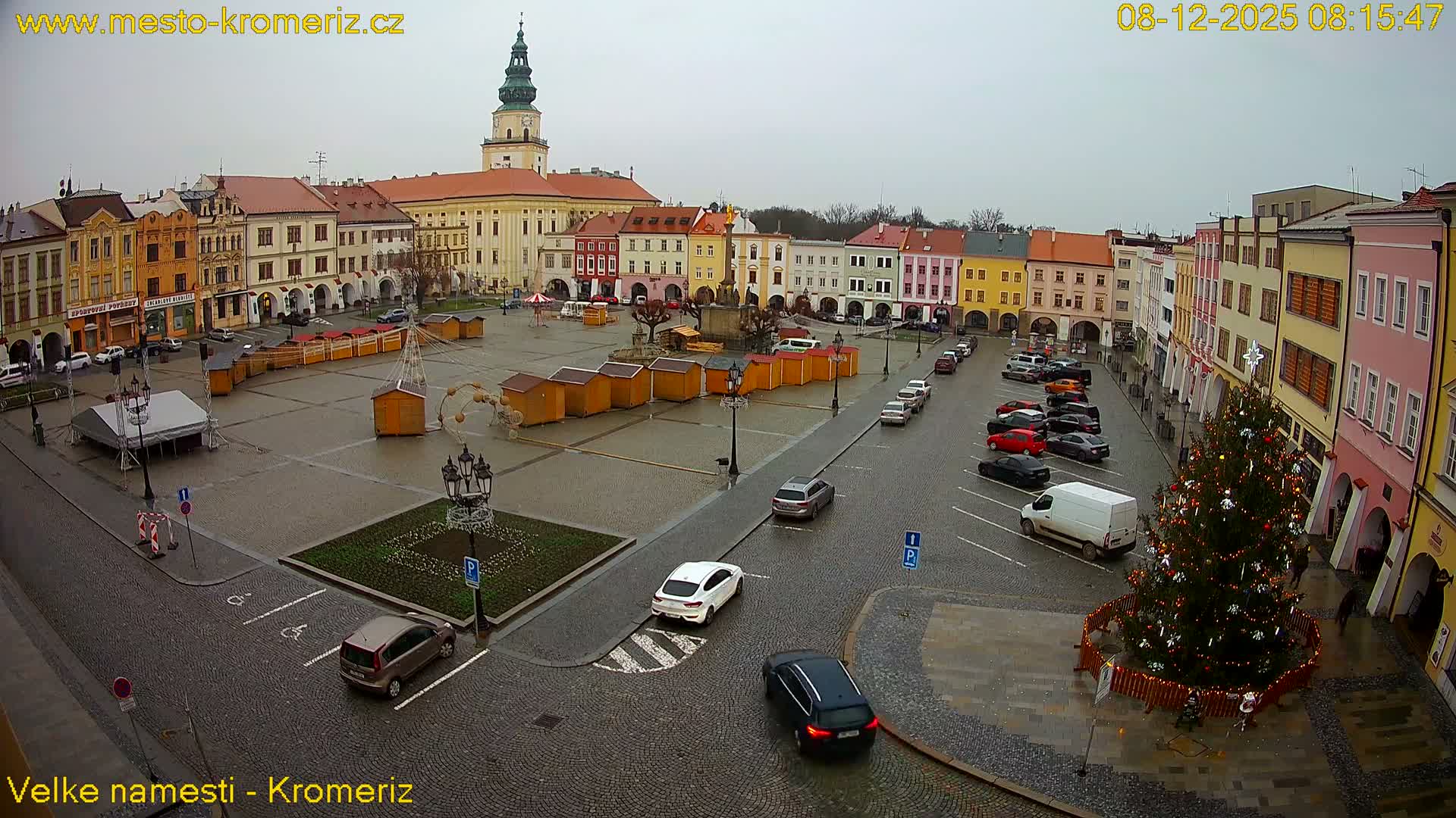Kroměříž , (Velké náměstí ) Great Square Live Cam - Kromeriz, Zlin, Czechia