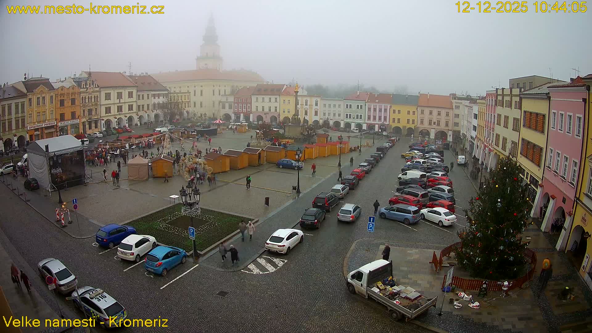 Kroměříž , (Velké náměstí ) Great Square Live Cam - Kromeriz, Zlin, Czechia