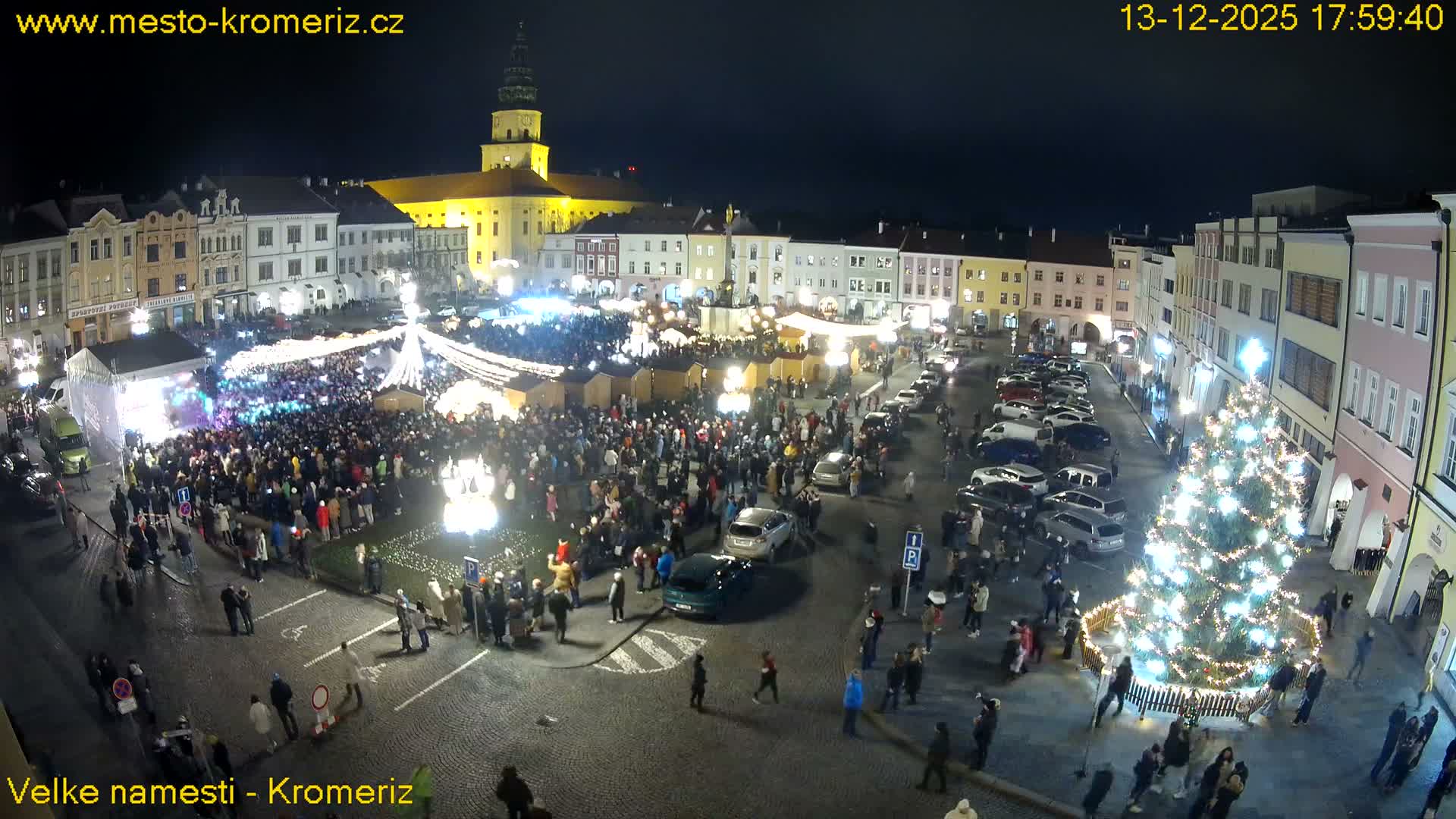 Kroměříž , (Velké náměstí ) Great Square Live Cam - Kromeriz, Zlin, Czechia