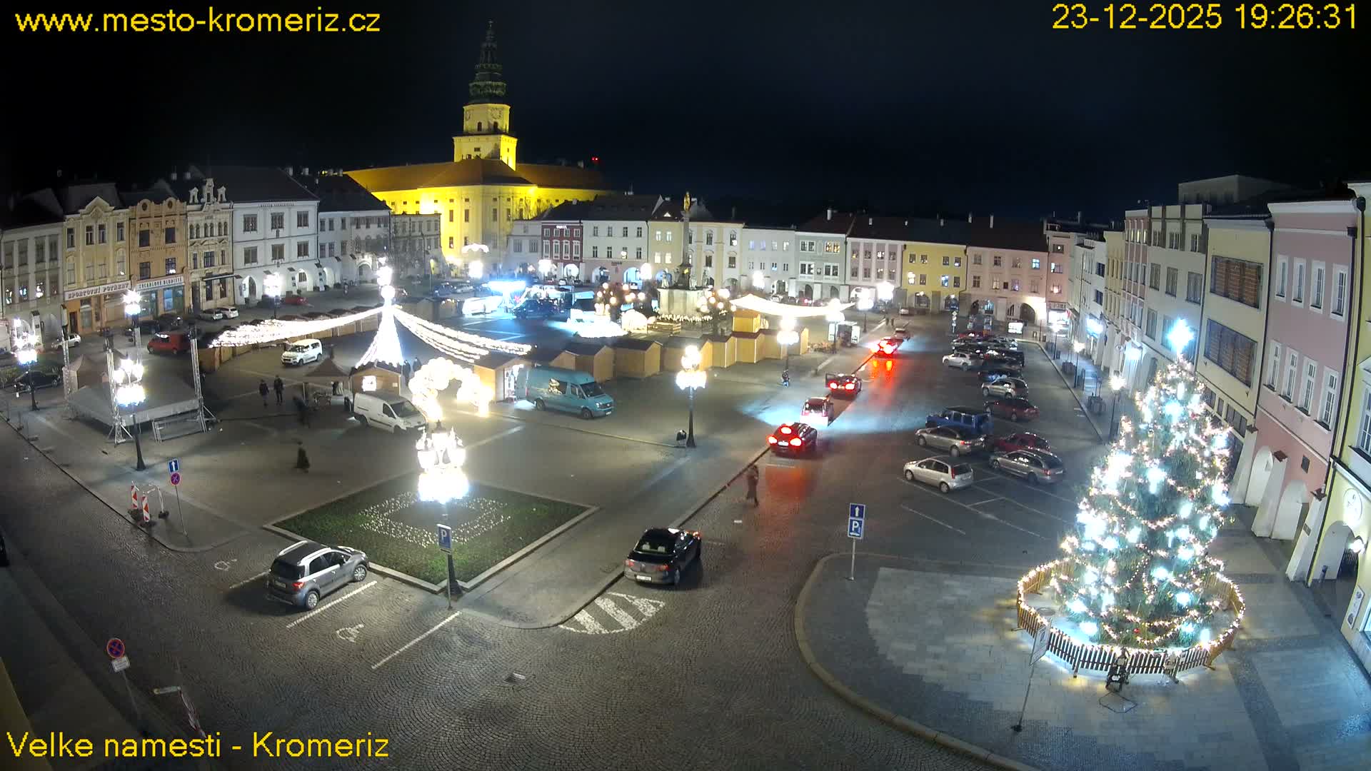 Kroměříž , (Velké náměstí ) Great Square Live Cam - Kromeriz, Zlin, Czechia