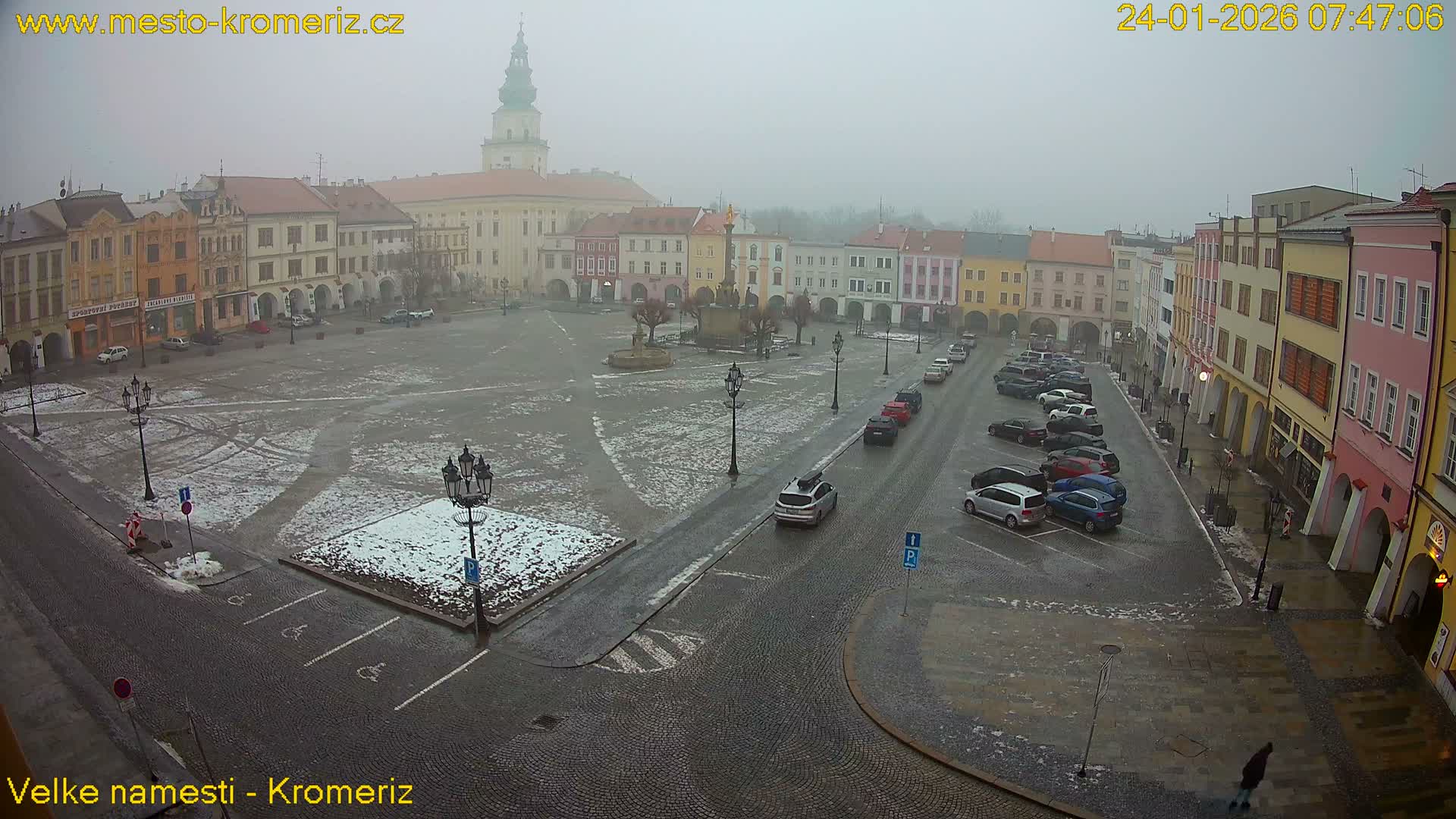 Kroměříž , (Velké náměstí ) Great Square Live Cam - Kromeriz, Zlin, Czechia