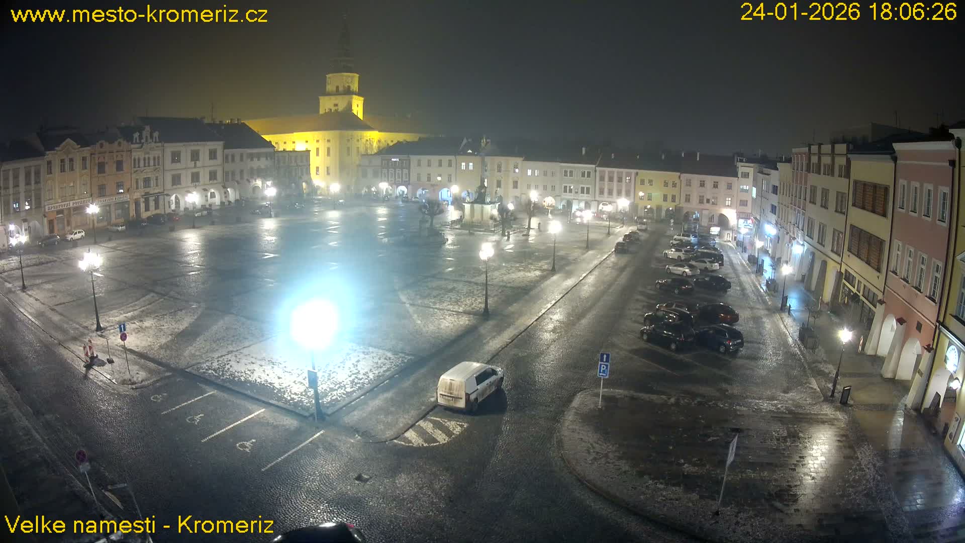 Kroměříž , (Velké náměstí ) Great Square Live Cam - Kromeriz, Zlin, Czechia
