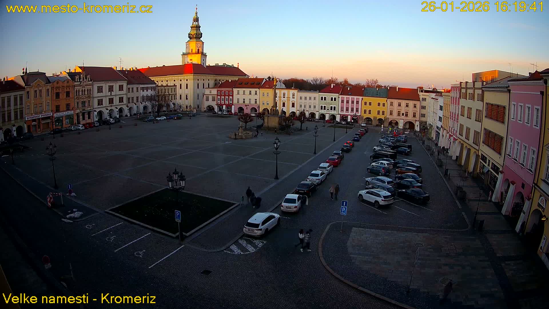 Kroměříž , (Velké náměstí ) Great Square Live Cam - Kromeriz, Zlin, Czechia