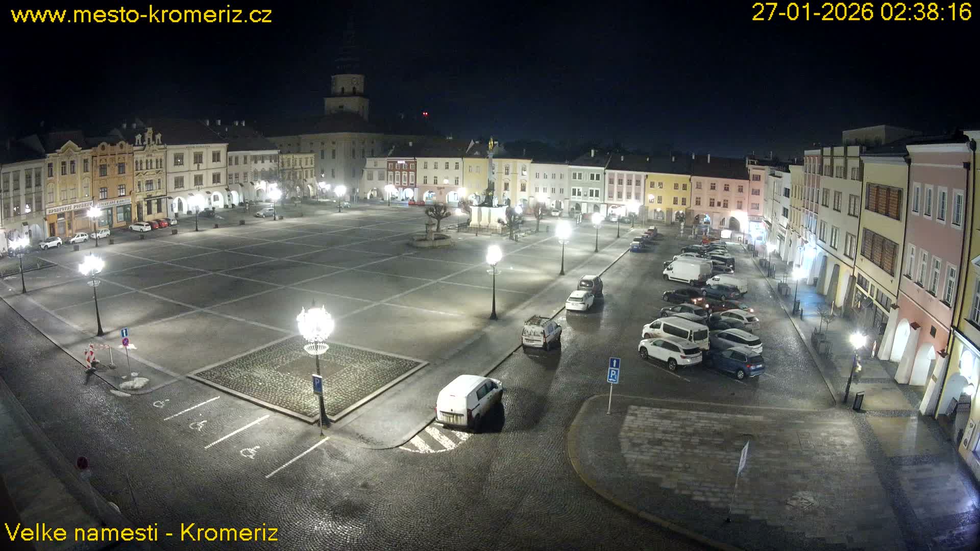 Kroměříž , (Velké náměstí ) Great Square Live Cam - Kromeriz, Zlin, Czechia