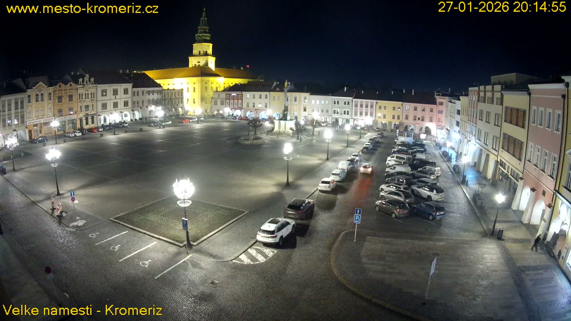 Kroměříž , (Velké náměstí ) Great Square Live Cam - Kromeriz, Zlin, Czechia