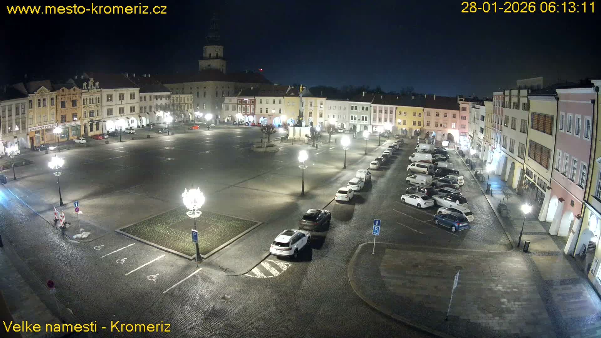 Kroměříž , (Velké náměstí ) Great Square Live Cam - Kromeriz, Zlin, Czechia