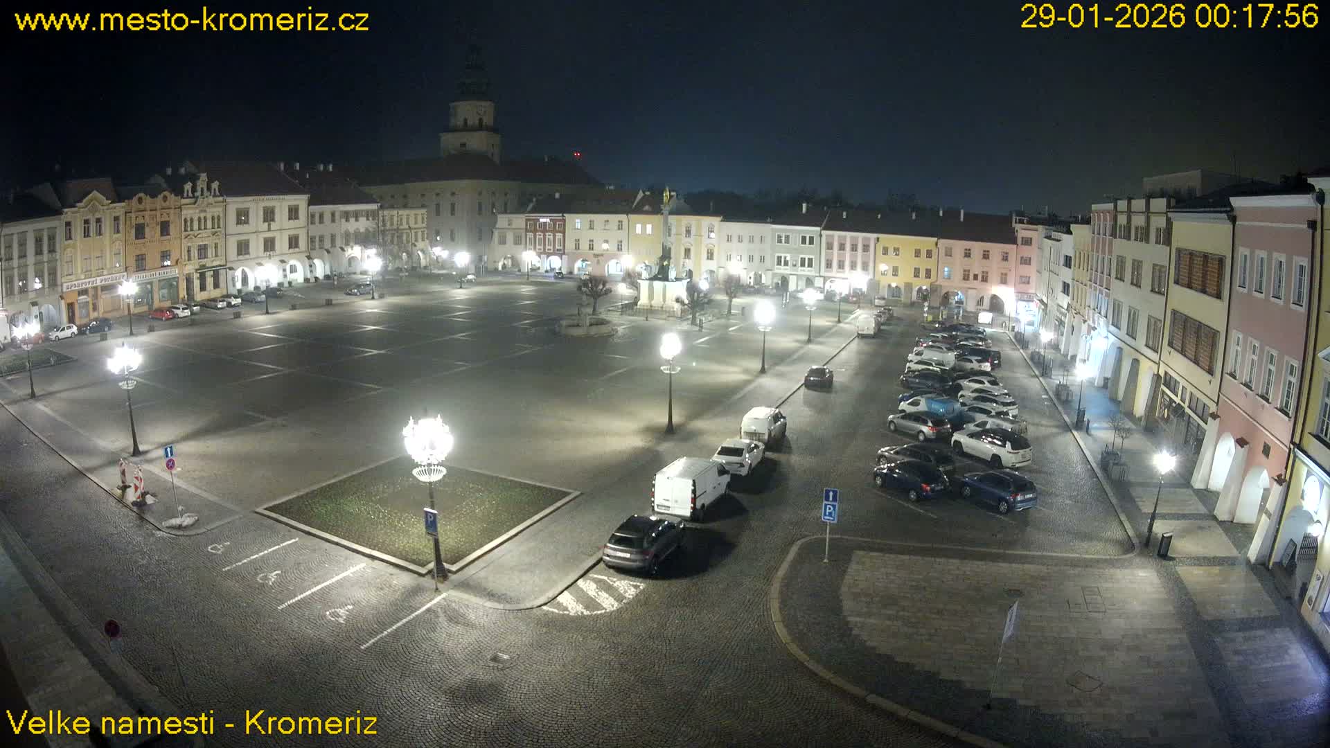 Kroměříž , (Velké náměstí ) Great Square Live Cam - Kromeriz, Zlin, Czechia