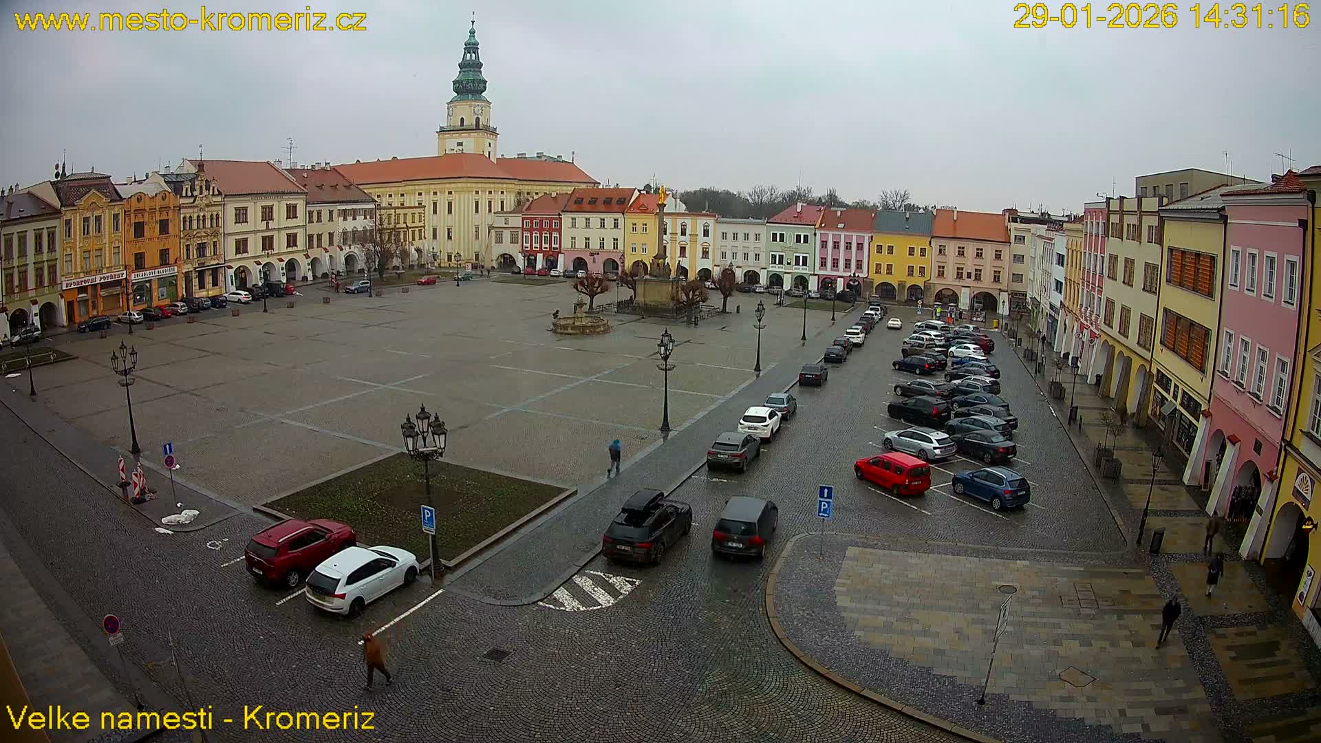 Kroměříž , (Velké náměstí ) Great Square Live Cam - Kromeriz, Zlin, Czechia