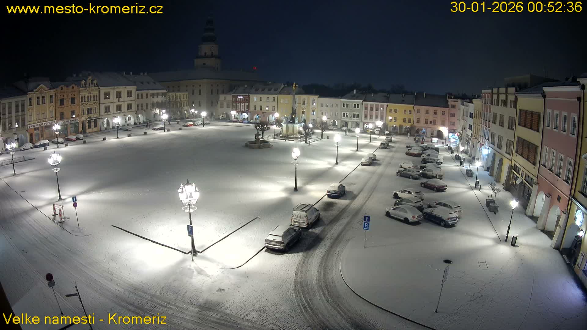 Kroměříž , (Velké náměstí ) Great Square Live Cam - Kromeriz, Zlin, Czechia