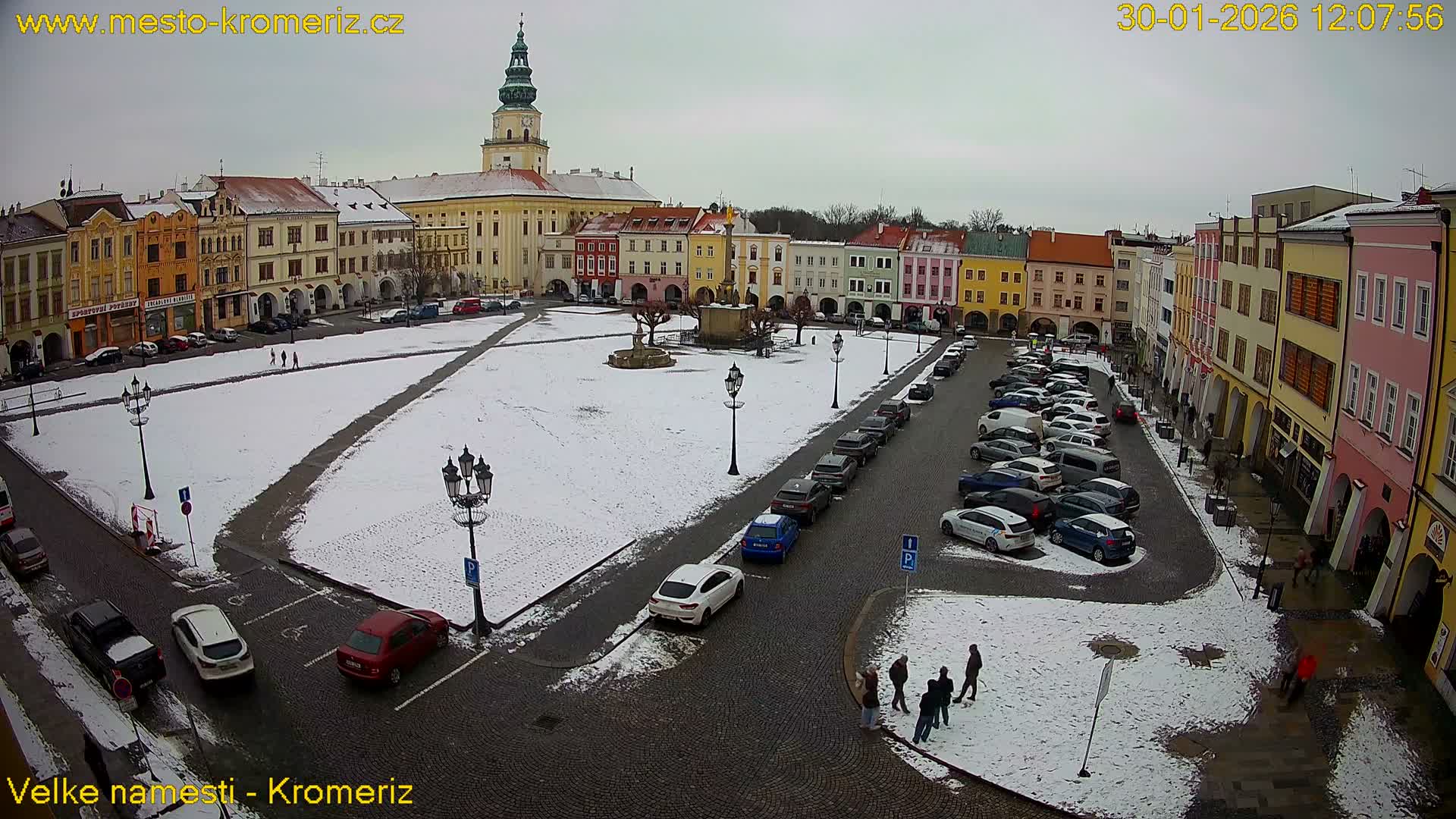 Kroměříž , (Velké náměstí ) Great Square Live Cam - Kromeriz, Zlin, Czechia
