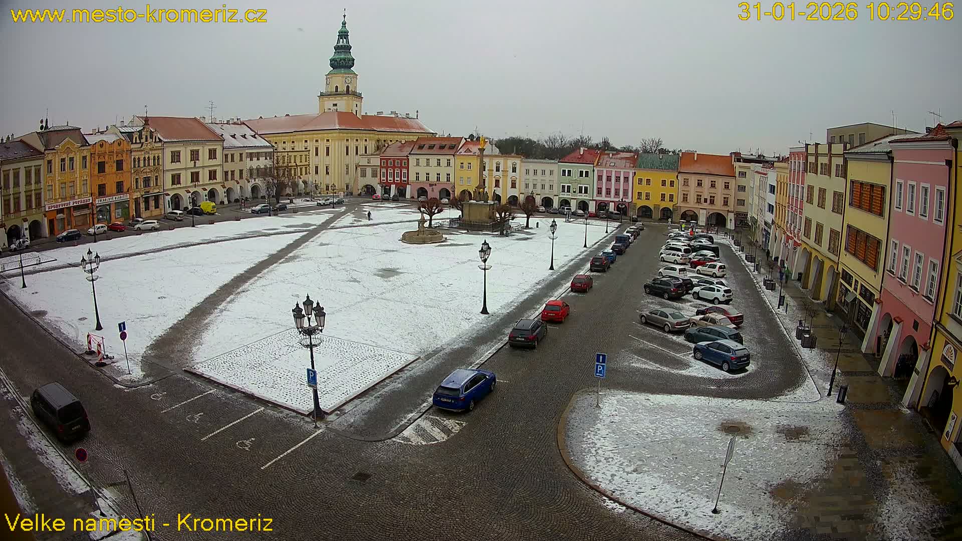 Kroměříž , (Velké náměstí ) Great Square Live Cam - Kromeriz, Zlin, Czechia