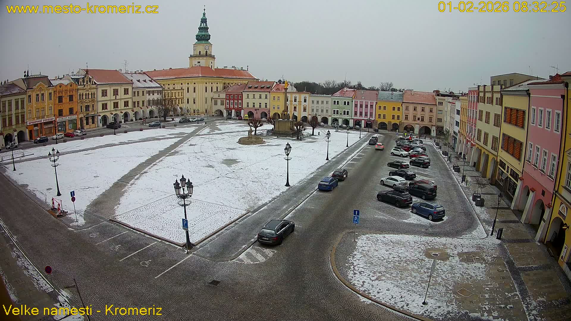 Kroměříž , (Velké náměstí ) Great Square Live Cam - Kromeriz, Zlin, Czechia