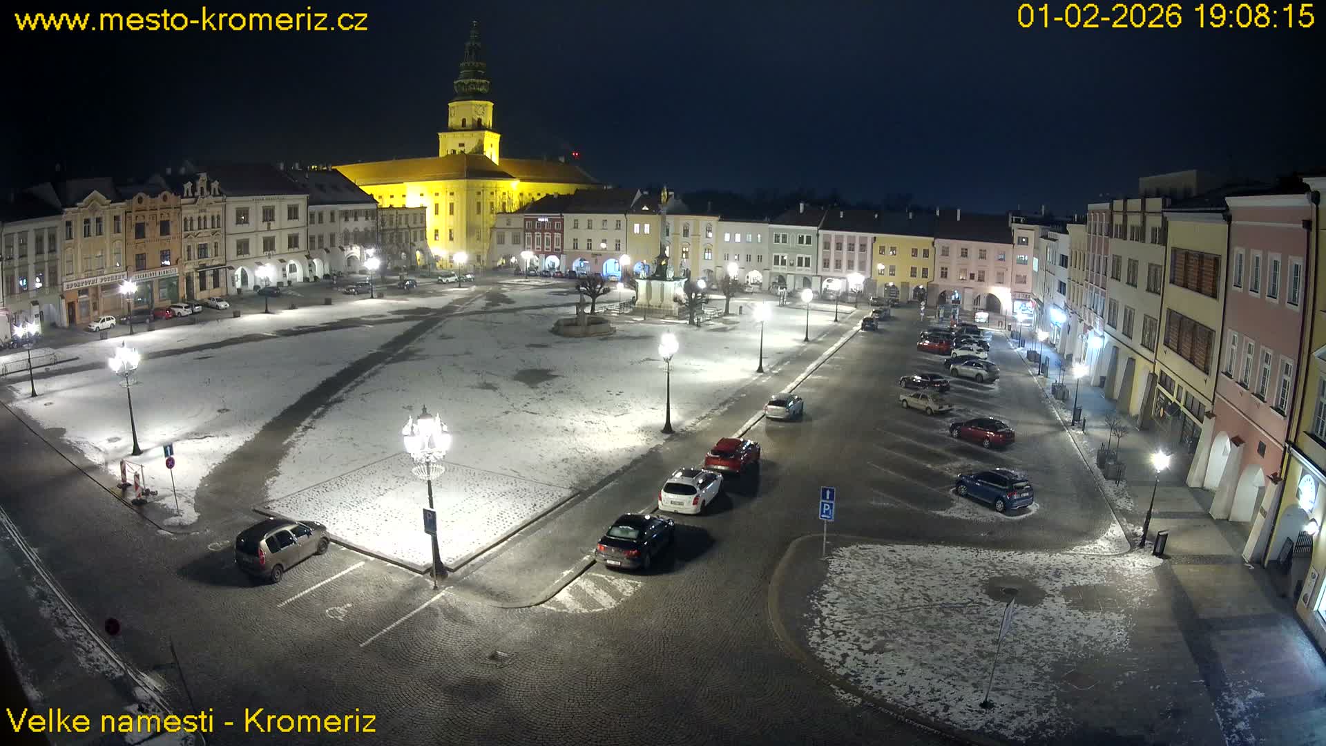 Kroměříž , (Velké náměstí ) Great Square Live Cam - Kromeriz, Zlin, Czechia