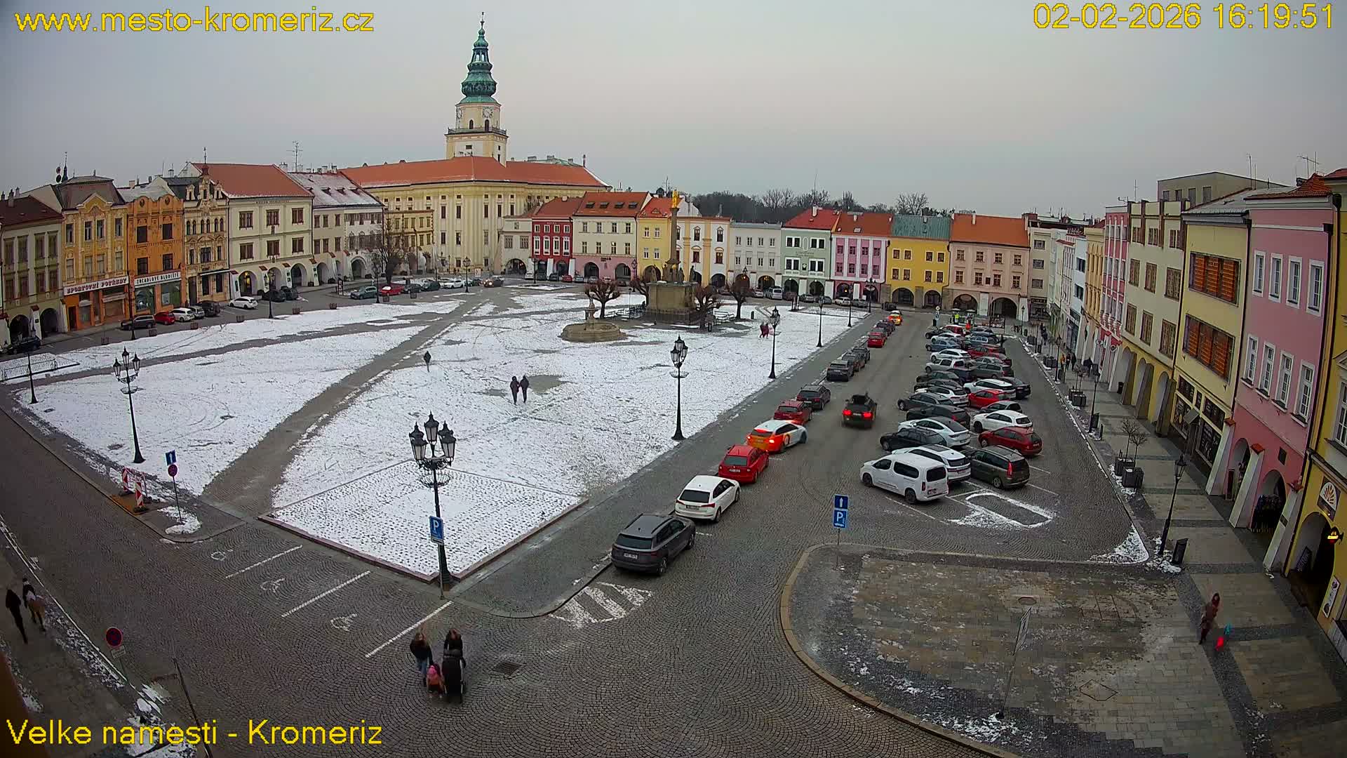 Kroměříž , (Velké náměstí ) Great Square Live Cam - Kromeriz, Zlin, Czechia