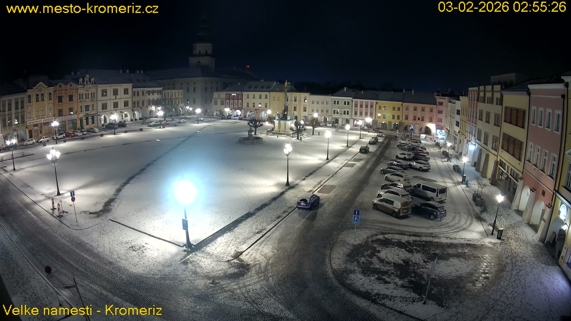 Kroměříž , (Velké náměstí ) Great Square Live Cam - Kromeriz, Zlin, Czechia