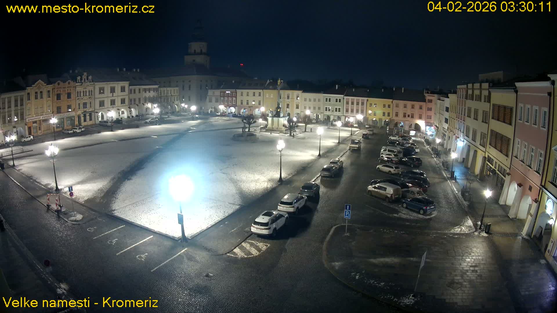 Kroměříž , (Velké náměstí ) Great Square Live Cam - Kromeriz, Zlin, Czechia