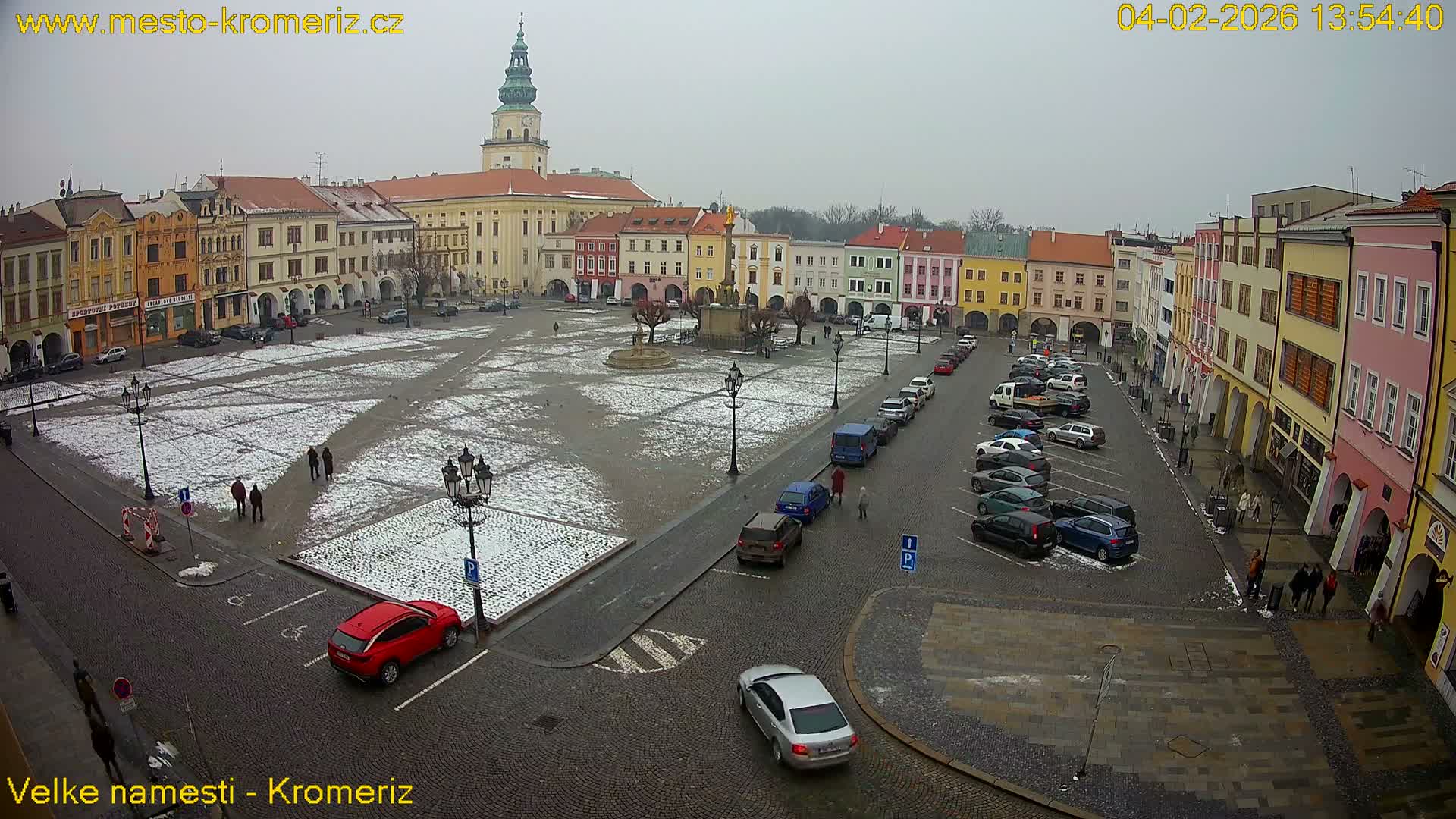 Kroměříž , (Velké náměstí ) Great Square Live Cam - Kromeriz, Zlin, Czechia