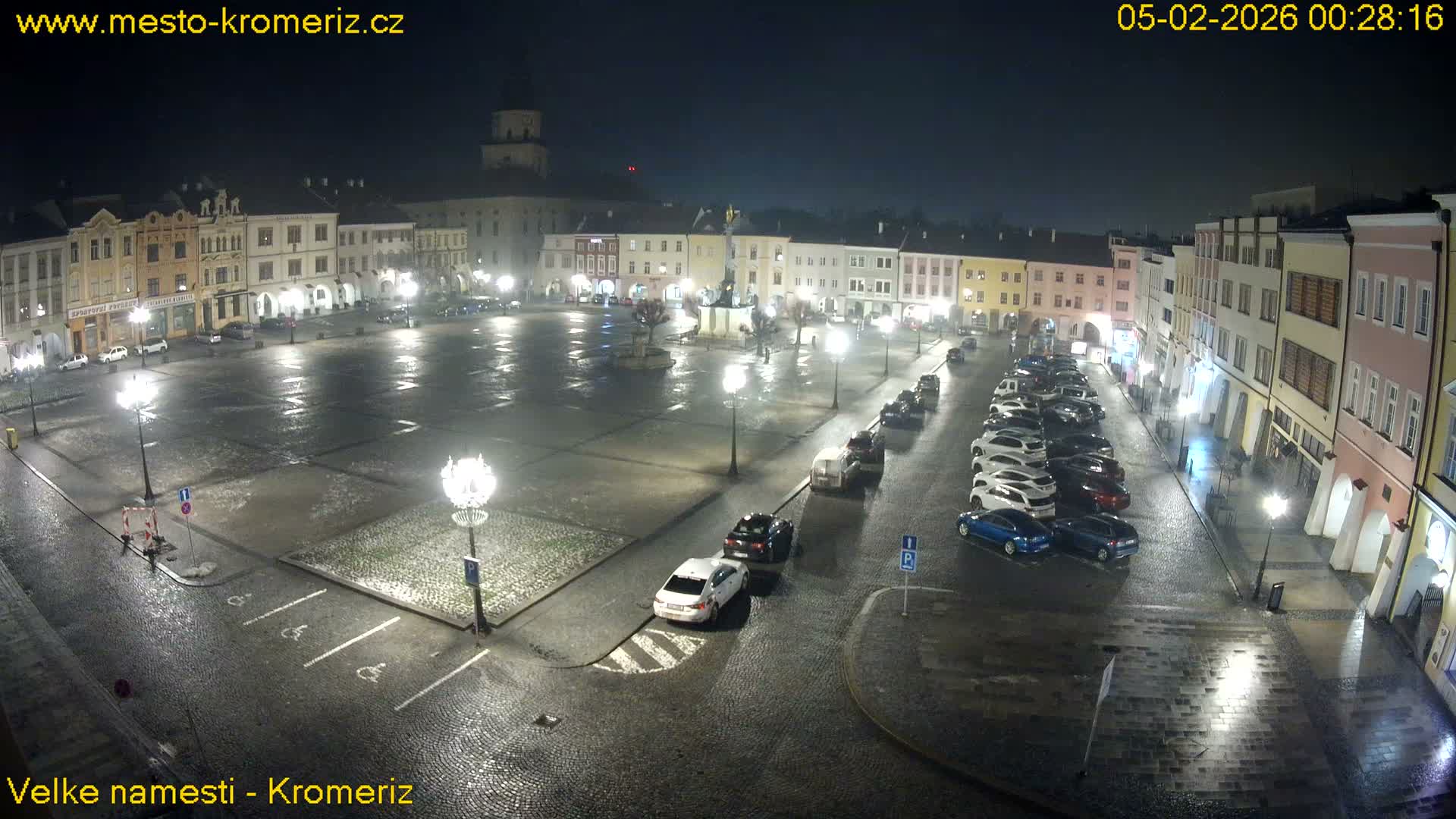 Kroměříž , (Velké náměstí ) Great Square Live Cam - Kromeriz, Zlin, Czechia