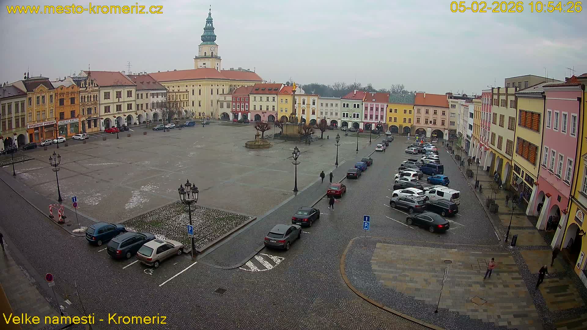 Kroměříž , (Velké náměstí ) Great Square Live Cam - Kromeriz, Zlin, Czechia