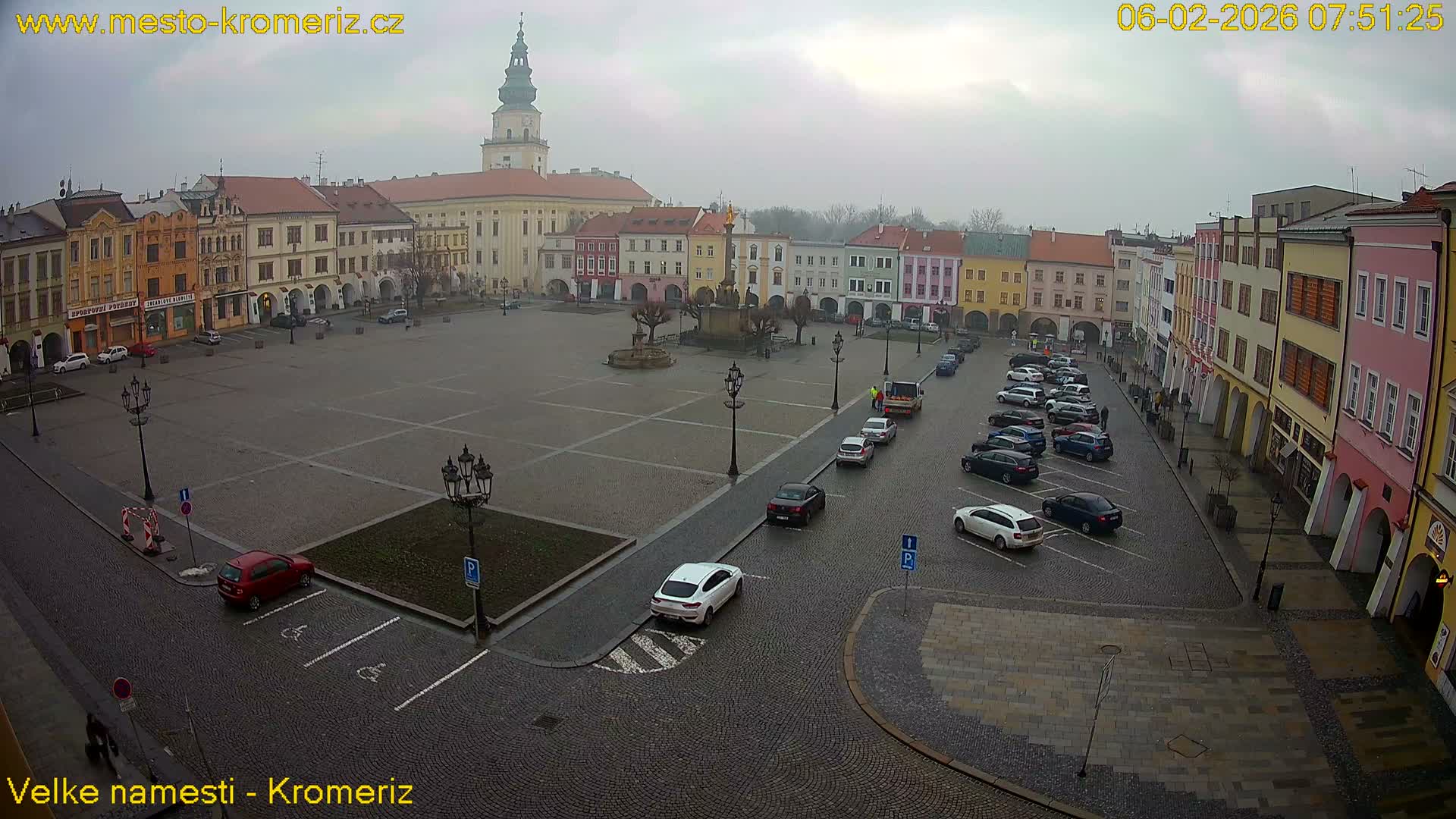 Kroměříž , (Velké náměstí ) Great Square Live Cam - Kromeriz, Zlin, Czechia