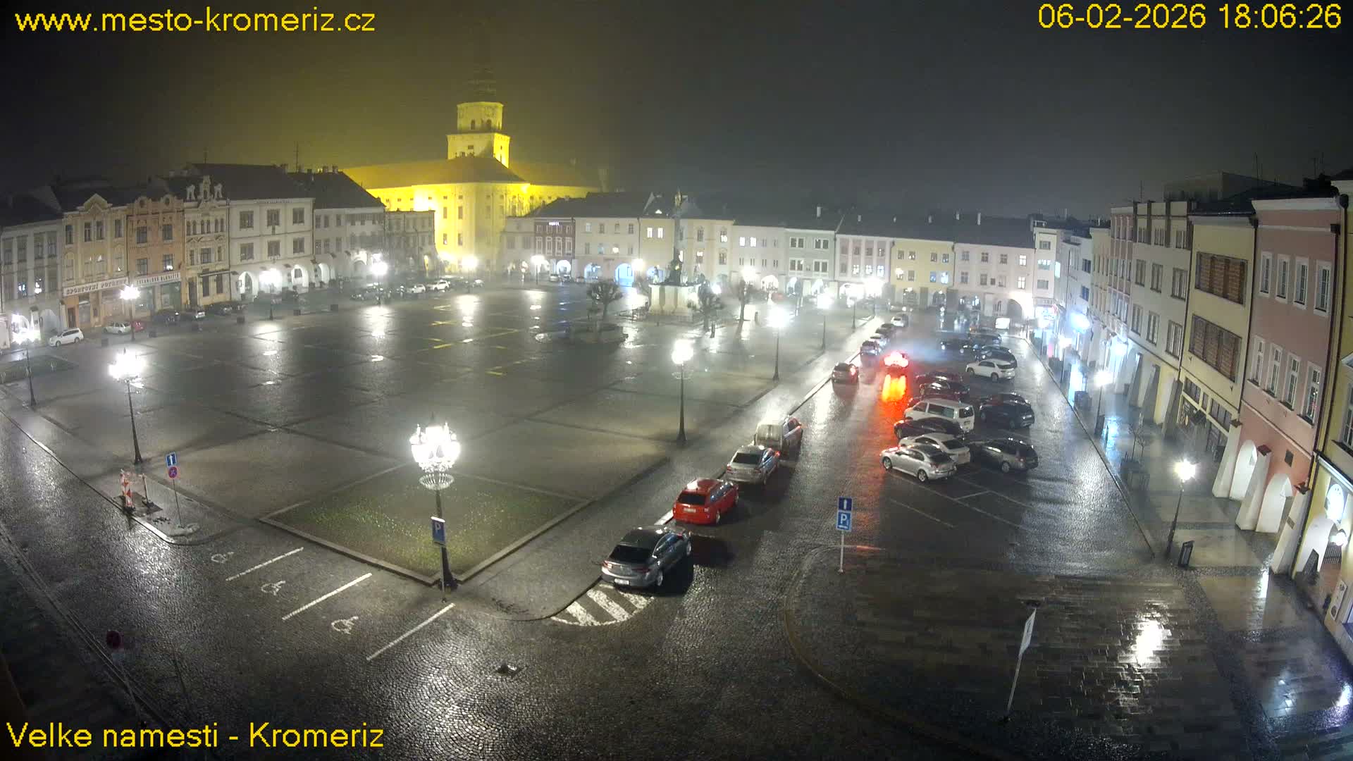 Kroměříž , (Velké náměstí ) Great Square Live Cam - Kromeriz, Zlin, Czechia
