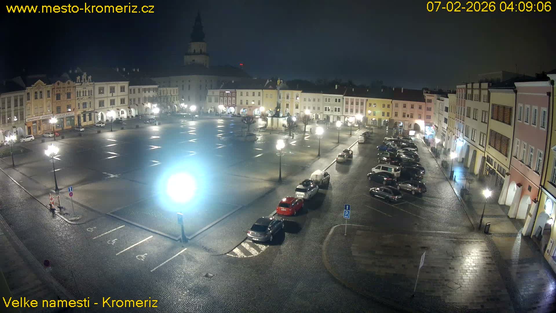 Kroměříž , (Velké náměstí ) Great Square Live Cam - Kromeriz, Zlin, Czechia