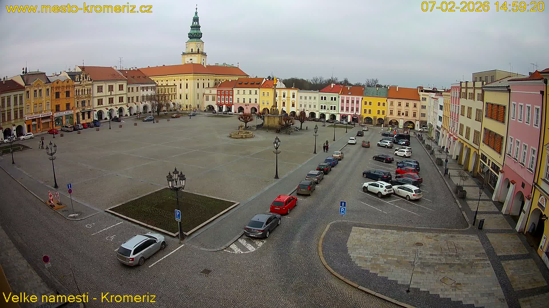 Kroměříž , (Velké náměstí ) Great Square Live Cam - Kromeriz, Zlin, Czechia