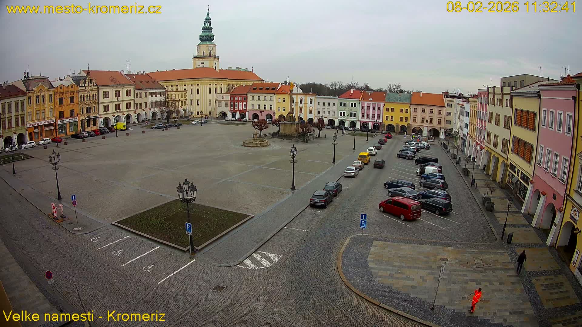Kroměříž , (Velké náměstí ) Great Square Live Cam - Kromeriz, Zlin, Czechia