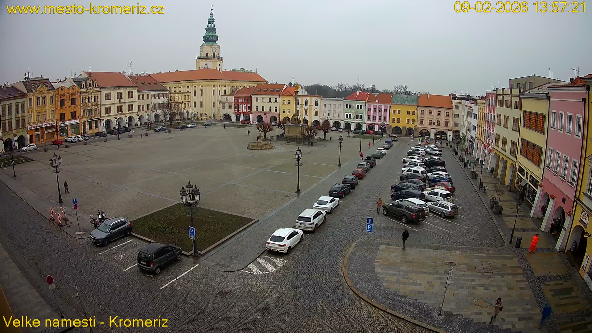 Kroměříž , (Velké náměstí ) Great Square Live Cam - Kromeriz, Zlin, Czechia