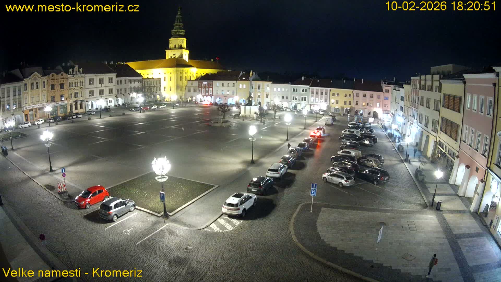 Kroměříž , (Velké náměstí ) Great Square Live Cam - Kromeriz, Zlin, Czechia