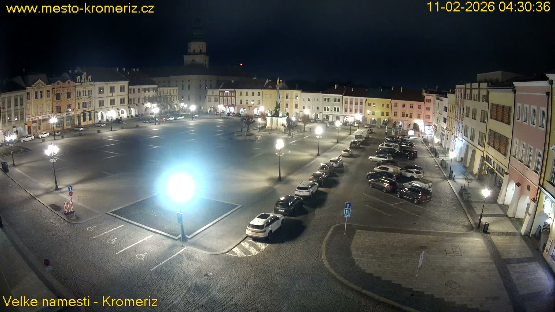 Kroměříž , (Velké náměstí ) Great Square Live Cam - Kromeriz, Zlin, Czechia