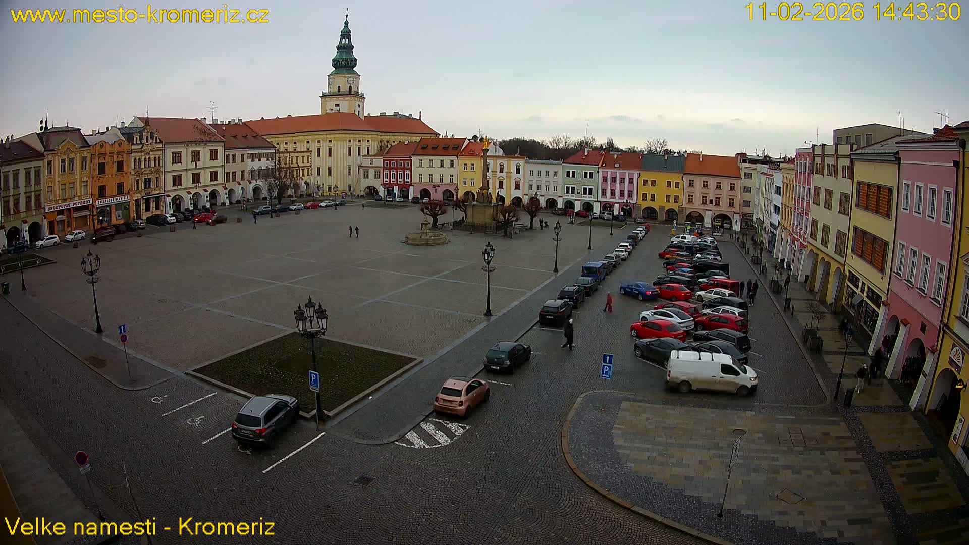 Kroměříž , (Velké náměstí ) Great Square Live Cam - Kromeriz, Zlin, Czechia
