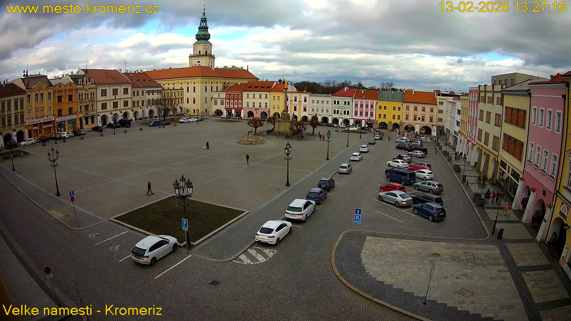 Kroměříž , (Velké náměstí ) Great Square Live Cam - Kromeriz, Zlin, Czechia