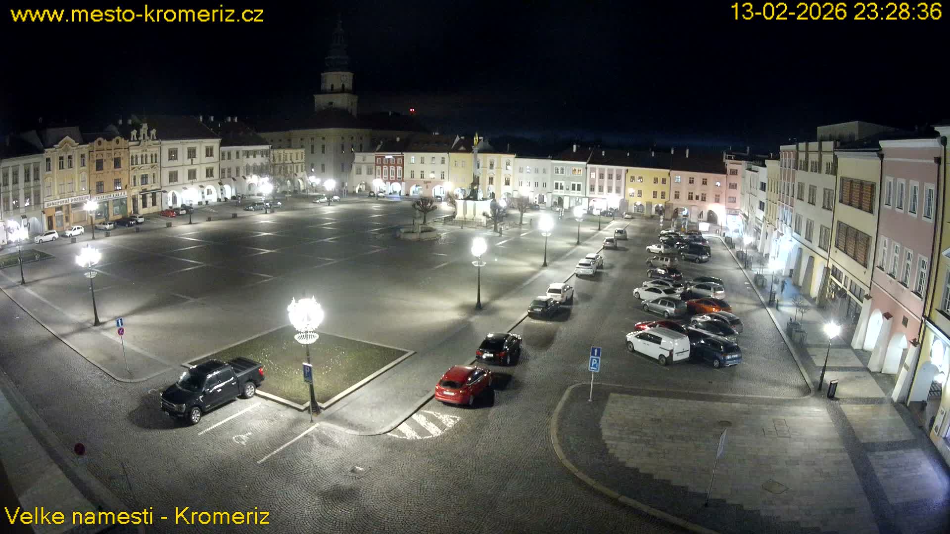 Kroměříž , (Velké náměstí ) Great Square Live Cam - Kromeriz, Zlin, Czechia