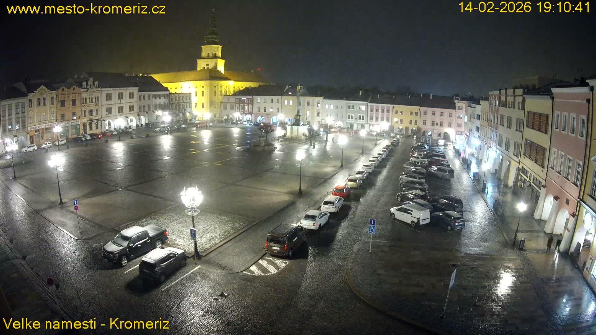 Kroměříž , (Velké náměstí ) Great Square Live Cam - Kromeriz, Zlin, Czechia