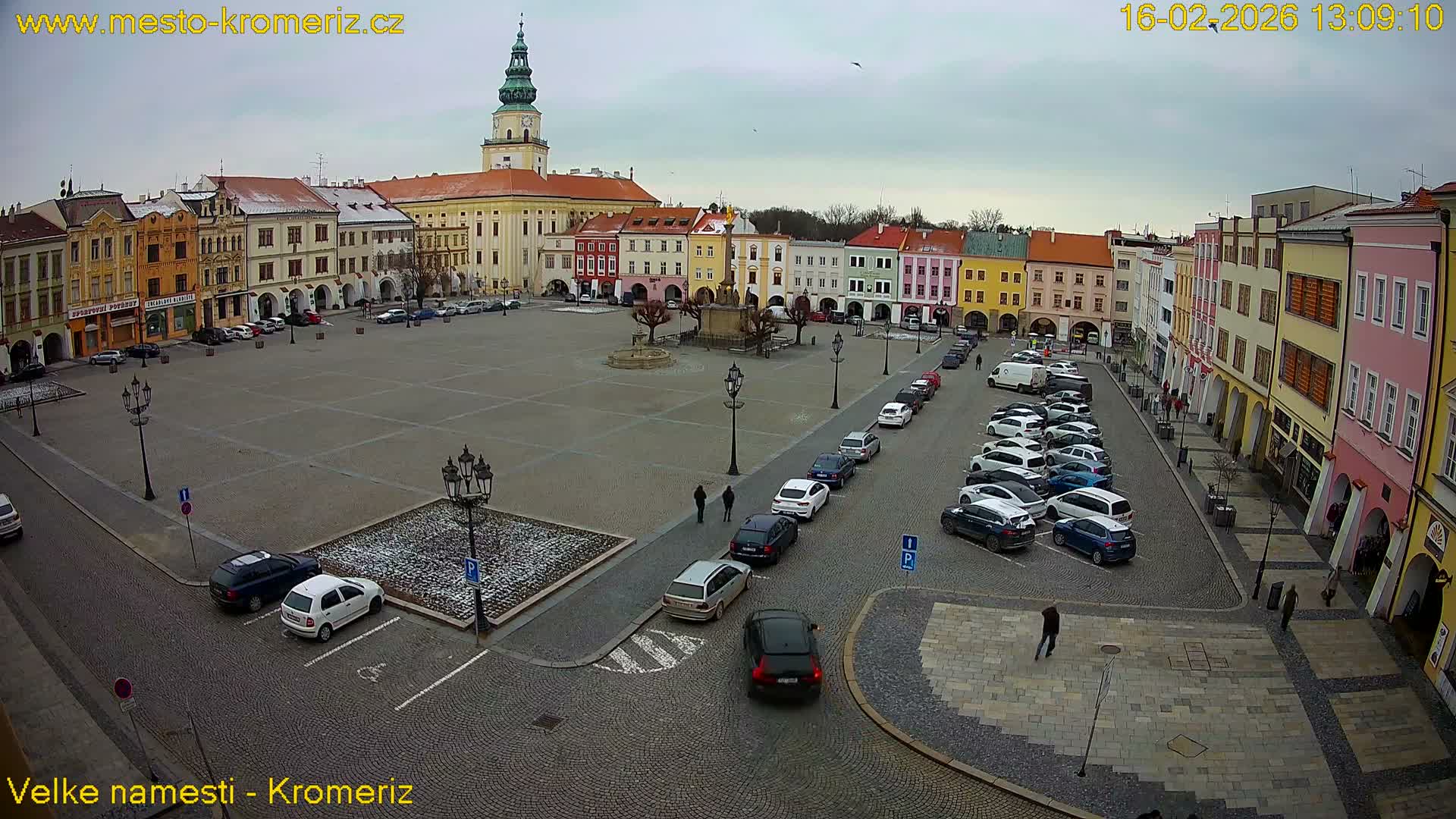 Kroměříž , (Velké náměstí ) Great Square Live Cam - Kromeriz, Zlin, Czechia
